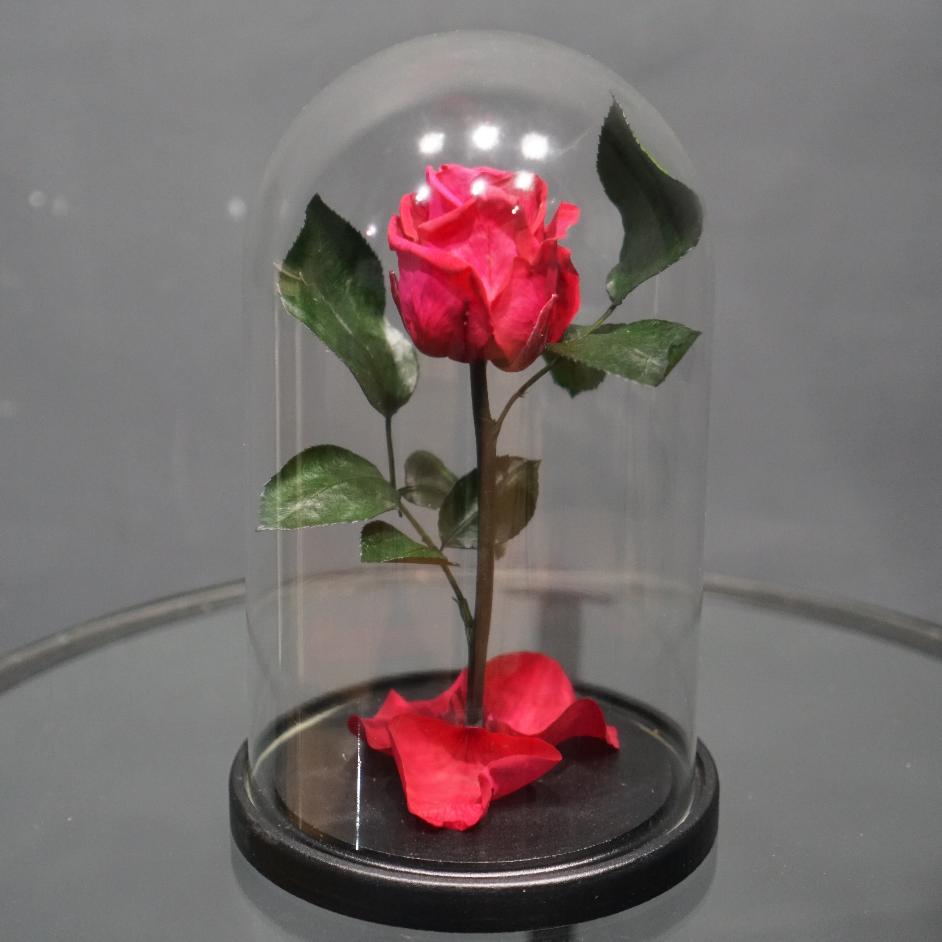 Роза в колбе "Малиновая" (d - 6 см)
