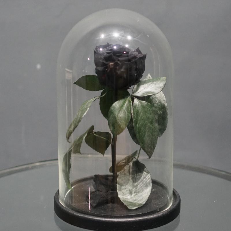 Роза в колбе "Черная" (d - 6 см)