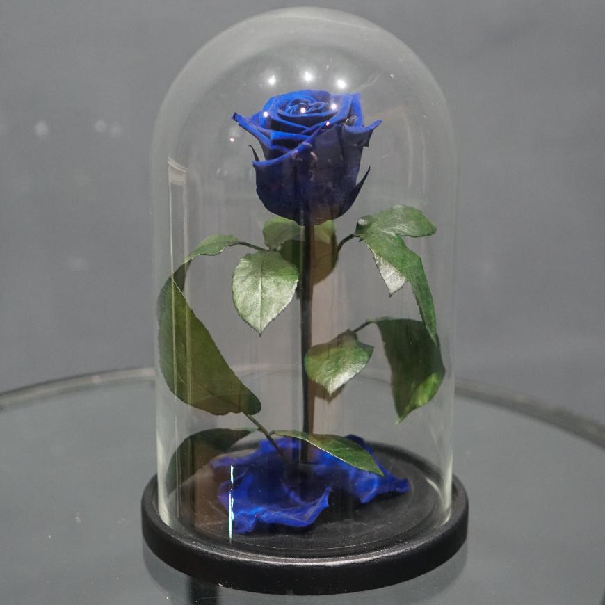 Роза в колбе "Синяя" (d - 6 см)