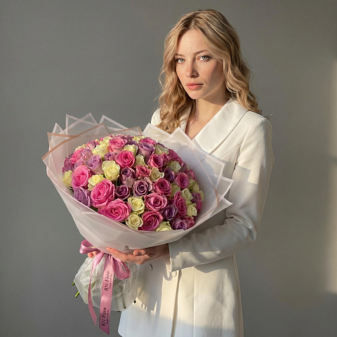 51 Роза Кения Микс, 40 см.