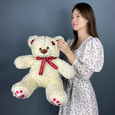 Мишка Кельвин молочный 65 см
