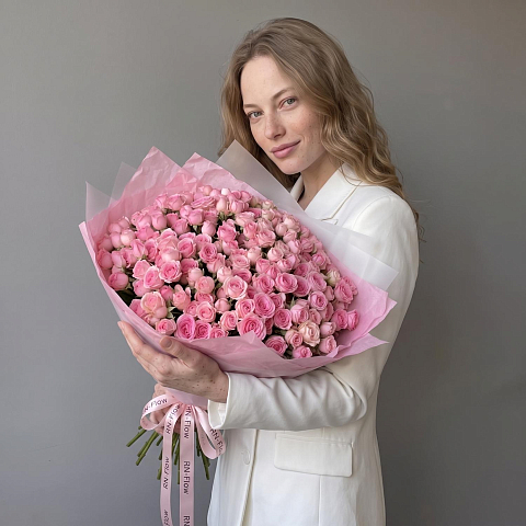 51 Роза Кустовая "Ивет" (50 см, Розовая)	