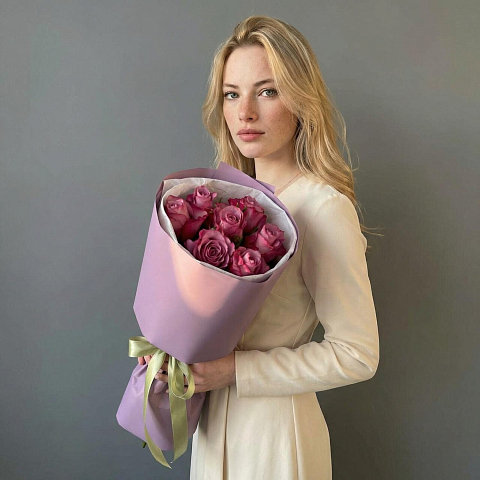 7 Роза "Дип Перпл" (Кения) 40 см.
