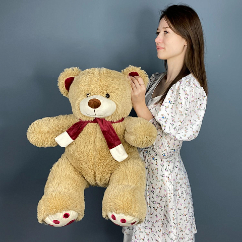 Мишка Кельвин кофейный 80 см